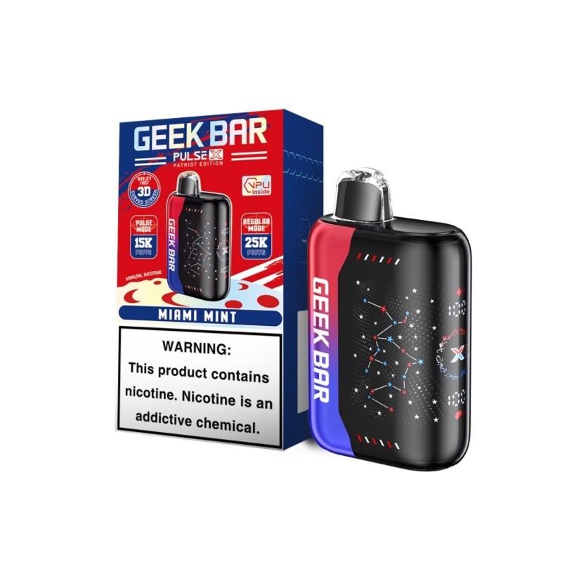 Geek Bar Pulse X 25K Patriot Edition Disposable Vape Kit cloudvapehub.com Geek Bar Pulse X 25K Patriot Edition Disposable Vape Kit cloudvapehub.com