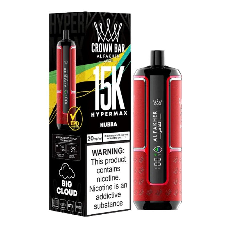 alfakher crown bar 15k hypermax vape for sale